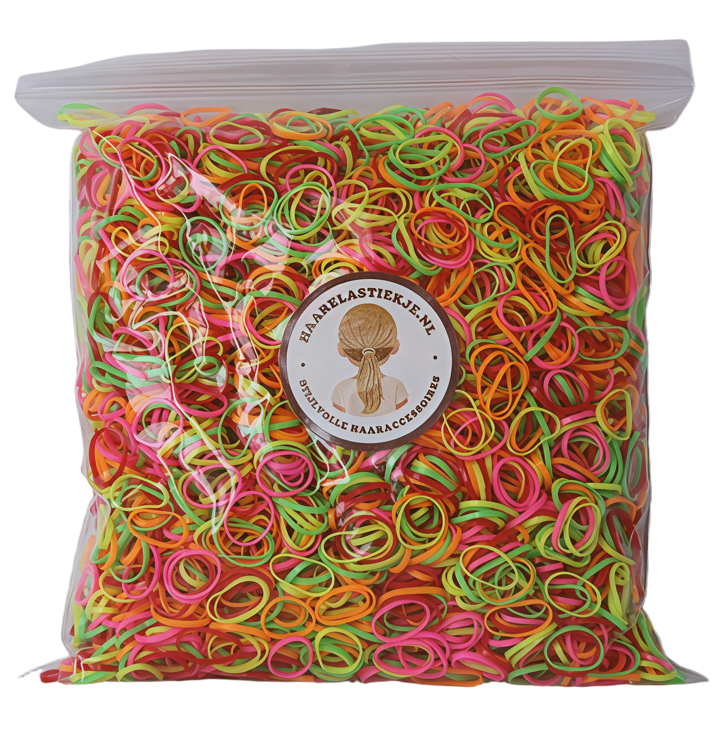Hisa Volumepack Mini Haarelastiekjes Neon - 5000 stuks