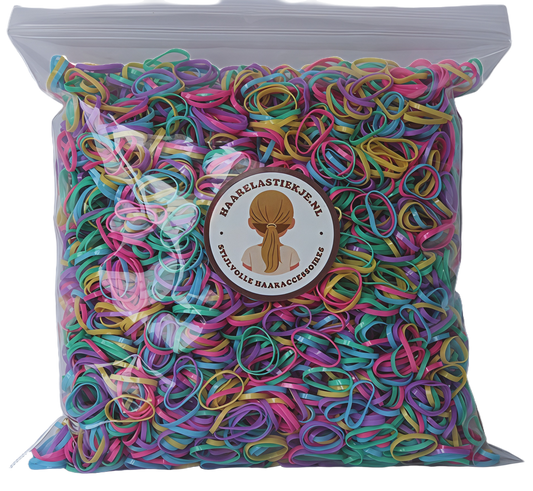 Hisa Volumepack Mini Haarelastiekjes Paas - 5000 stuks