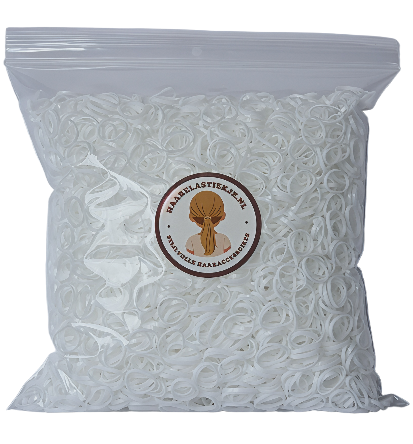 Hisa Volumepack Mini Haarelastiekjes Wit - 5000 stuks