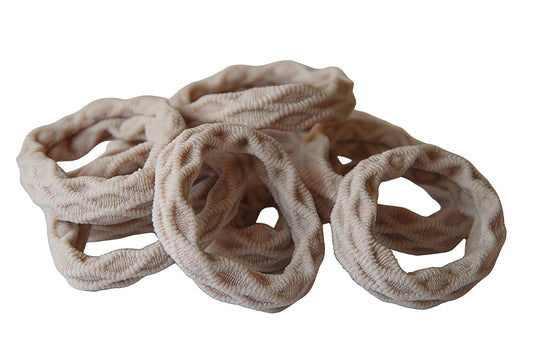 Hisa Haarelastiek Stof - 10-Pack Beige