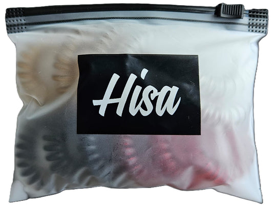 Hisa Spiraal Haarelastiek 12-pack Dark
